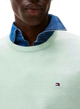 Jersey Tommy Hilfiger Essential turquesa para hombre