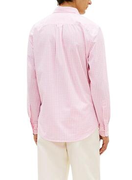 Camisa Tommy Hilfiger cuadros Vichy rosa para hombre