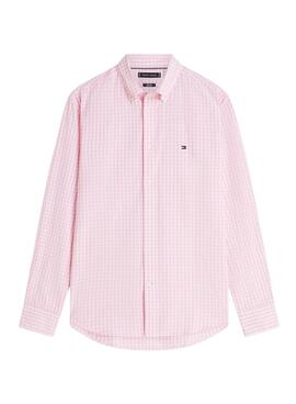 Camisa Tommy Hilfiger cuadros Vichy rosa para hombre