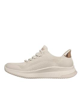 Zapatillas Skechers BOBS Squad 4 beige para mujer