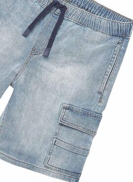 Bermuda Mayoral azul con cordón para niño 