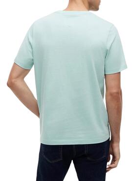Camiseta Tommy Hilfiger Brand Love turquesa para hombre