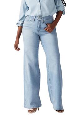 Pantalón vaquero Levis 318 Shaping Wide Leg azul para mujer