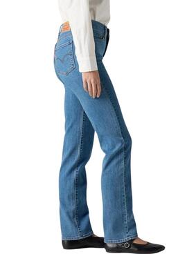 Pantalones vaqueros Levis 314 Shaping Straight azul para mujer