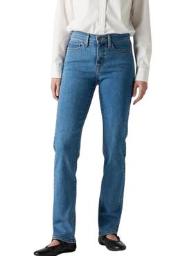 Pantalones vaqueros Levis 314 Shaping Straight azul para mujer