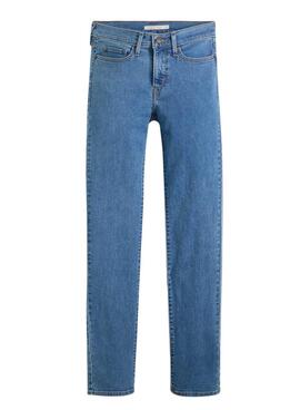 Pantalones vaqueros Levis 314 Shaping Straight azul para mujer