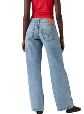 Pantalón vaquero Levis Superlow Loose azul claro para mujer