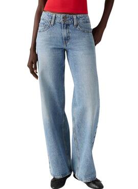 Pantalón vaquero Levis Superlow Loose azul claro para mujer