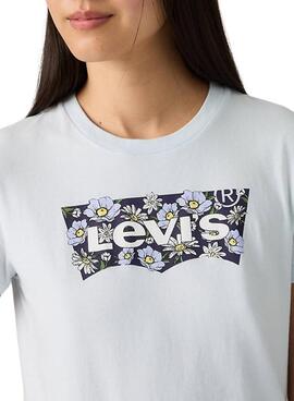 Camiseta Levis The Perfect Tee azul para mujer