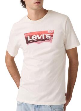 Camiseta Levis Graphic beige para hombre