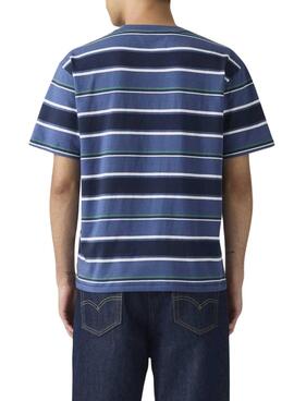 Camiseta Levis Red Tab Vintage rayas azul para hombre
