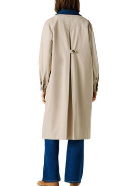 Gabardina Pepe Jeans Fionna beige para mujer