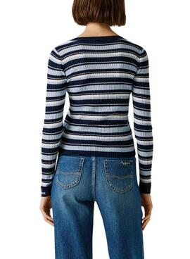 Jersey Pepe Jeans Kimmi rayas azul para mujer