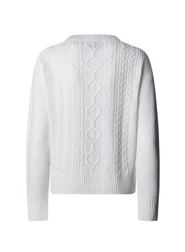 Jersey Pepe Jeans Katia blanco para mujer