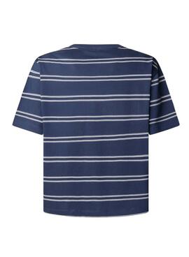 Camiseta Pepe Jeans Clark rayas azul marino para hombre