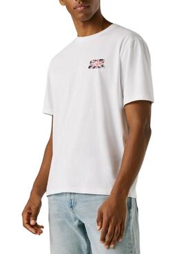 Camiseta Pepe Jeans Small Flag blanco para hombre