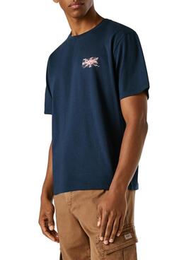Camiseta Pepe Jeans Small Flag azul marino para hombre