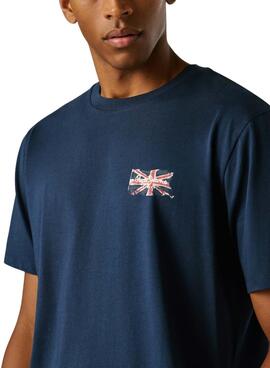 Camiseta Pepe Jeans Small Flag azul marino para hombre