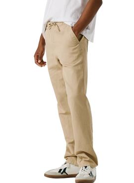 Pantalón chino Pepe Jeans Pull On Comfort beige para hombre