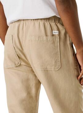 Pantalón chino Pepe Jeans Pull On Comfort beige para hombre
