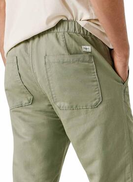 Pantalón chino Pepe Jeans Pull On Comfort verde para hombre