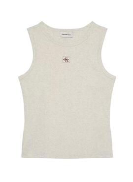 Camiseta Calvin Klein Jeans Baby gris para mujer