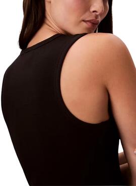 Vestido Calvin Klein Jeans Baby rib negro para mujer