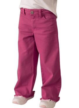 Pantalón Mayoral Fucsia bajo deshilachado para niña 