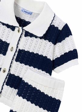 Conjunto Mayoral estampado rayas azules para niña 