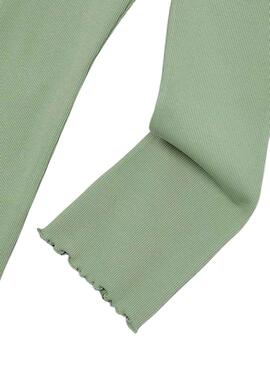 Pantalón Mayoral canalé verde para niña 