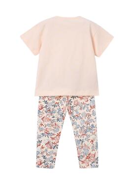 Conjunto Mayoral rosa con dibujo de gorros para niña 
