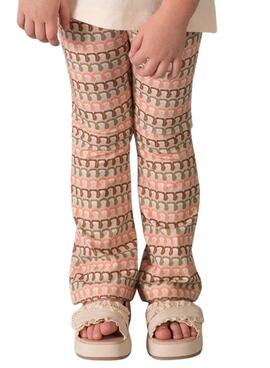 Conjunto flores naranja con estampado para niña 