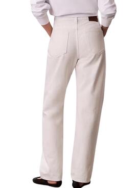 Pantalón vaquero Calvin Klein Jeans 90s blanco para mujer
