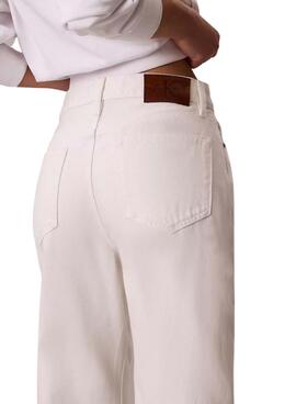 Pantalón vaquero Calvin Klein Jeans 90s blanco para mujer