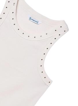 Camiseta Mayoral con tirantes en blanco para niña 