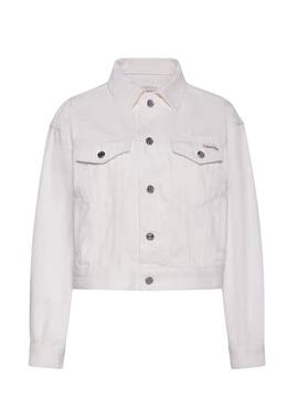 Cazadora vaquera Calvin Klein Jeans 90s blanco para mujer