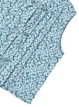 Top Mayoral estampado azul para niña