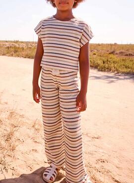 Pantalón Mayoral estampado rayas para niña