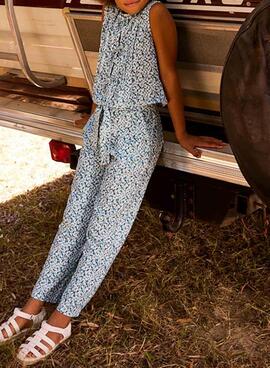 Pantalón Mayoral estampado azul para niña