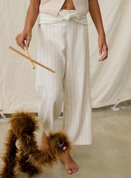 Pantalón Mayoral rayas crudo para niña