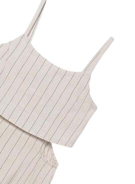 Mono Mayoral rayas crudo para niña