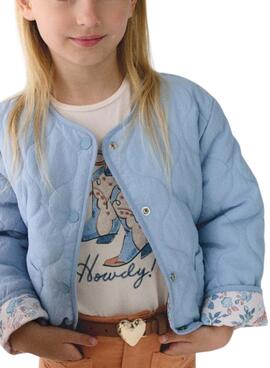 Chaqueta Mayoral reversible acolchada azul para niña