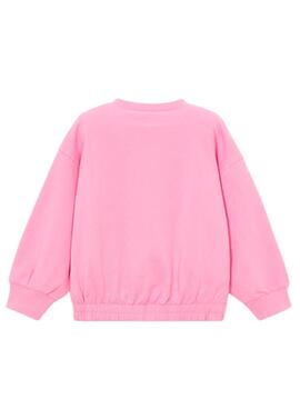 Sudadera Mayoral bordada rosa para niña