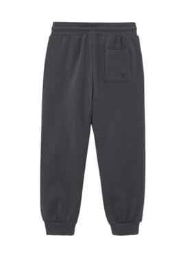 Pantalon felpa basico puños Carbon