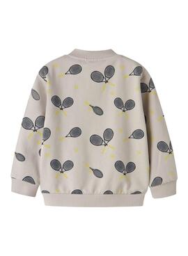 Chaqueta Name It raquetas tenis gris piedra para niño