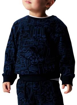 Sudadera Name It skate azul marino para niño