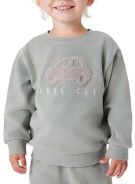 Sudadera Name It coche verde grisáceo para niño