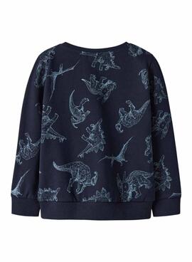 Sudadera Name It dinosaurios azul marino para niño