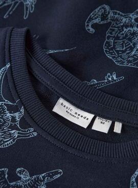 Sudadera Name It dinosaurios azul marino para niño
