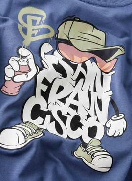 Camiseta Name It San Francisco azul para niño